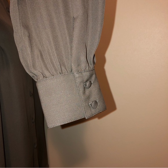 Alexander Wang 100% Silk Button Up Long Sleeve Blouse,Size-6 - Picture 10 of 11